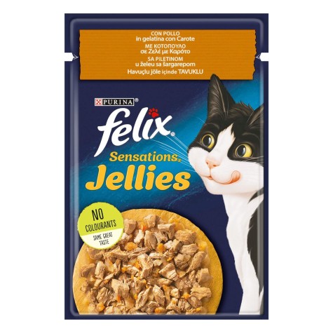 Felix Sensations Jellies με Κοτόπουλο & Καρότα 85g