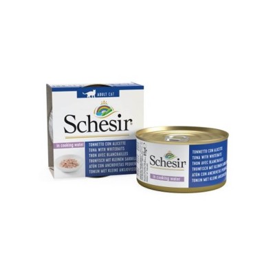 Schesir Cat Natural με Τόνο και Αθερίνα με Ρύζι σε Φυσικό Ζωμό 85g Schesir - 1