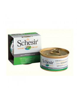 Schesir Cat Natural με Φιλετάκια Κοτόπουλου σε Φυσικό Ζωμό 85g Schesir - 1