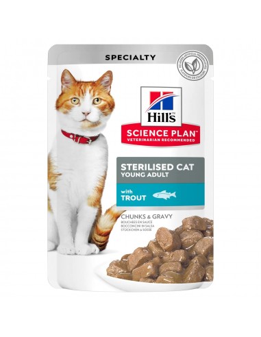HILL'S Science Plan Young Adult Sterilised with Trout 85g 2+1