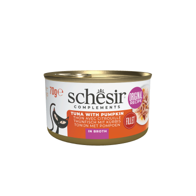 Schesir Cat Broth Tuna with Pumpkin 70g 5+1 Free