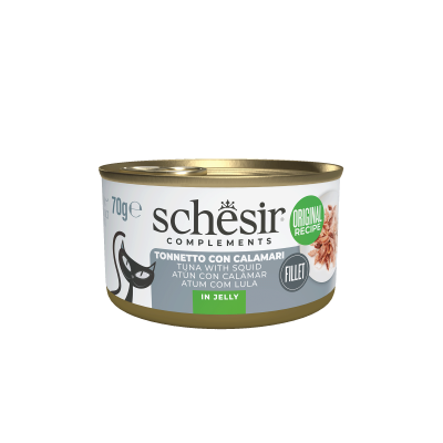Schesir Cat Jelly Tuna and Calamari 70g 5+1 Free