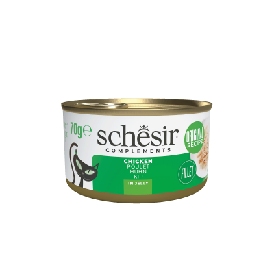 Schesir Cat Jelly με Φιλετάκια Κοτόπουλο σε Ζελέ 70g 5+1 Δώρο!
