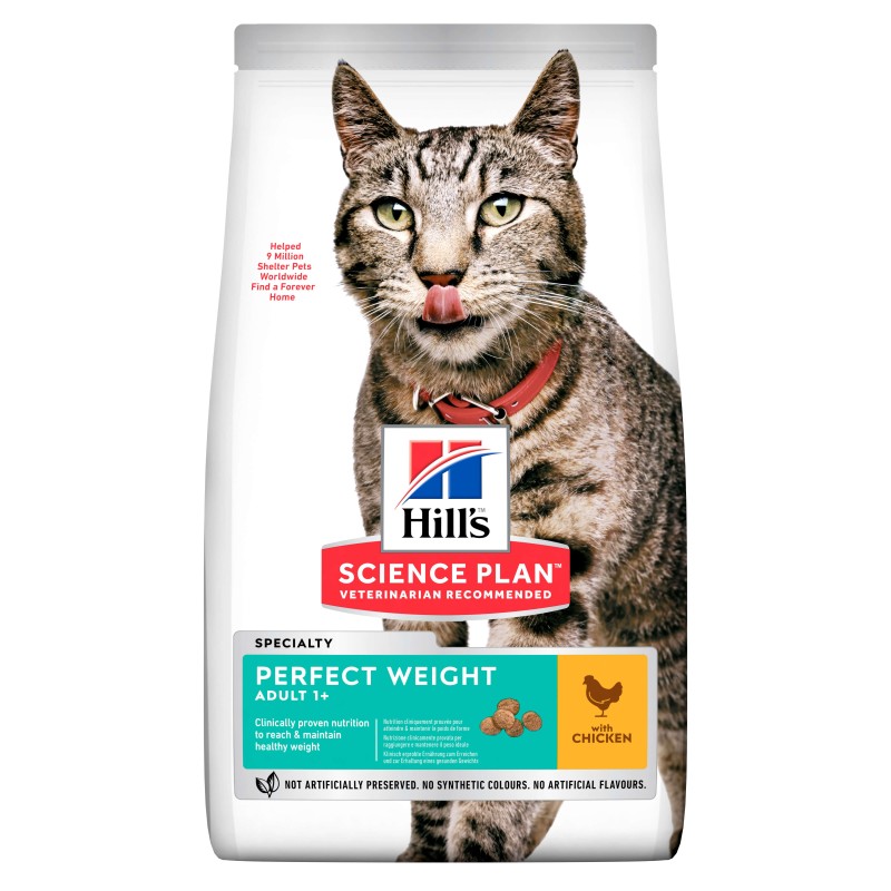Hill's Science Plan Adult Perfect Weight για γάτες με Κοτόπουλο 2,5kg