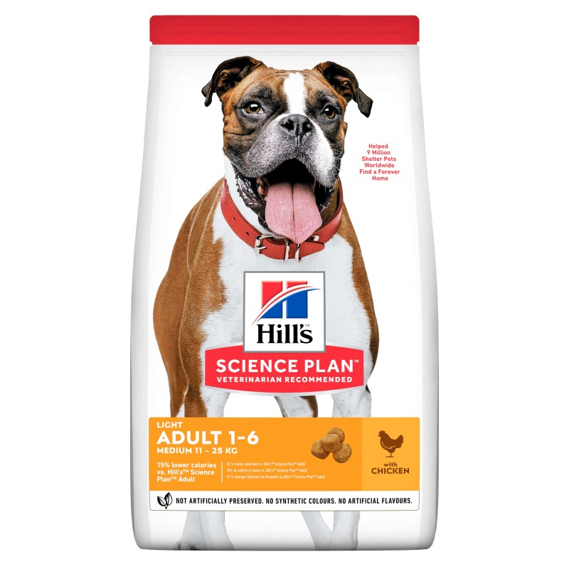 Hill's Science Plan Adult Light Medium Breed με Κοτόπουλο 14kg Hill's Science Plan Adult Light Medium Breed με Κοτόπουλο 14kg