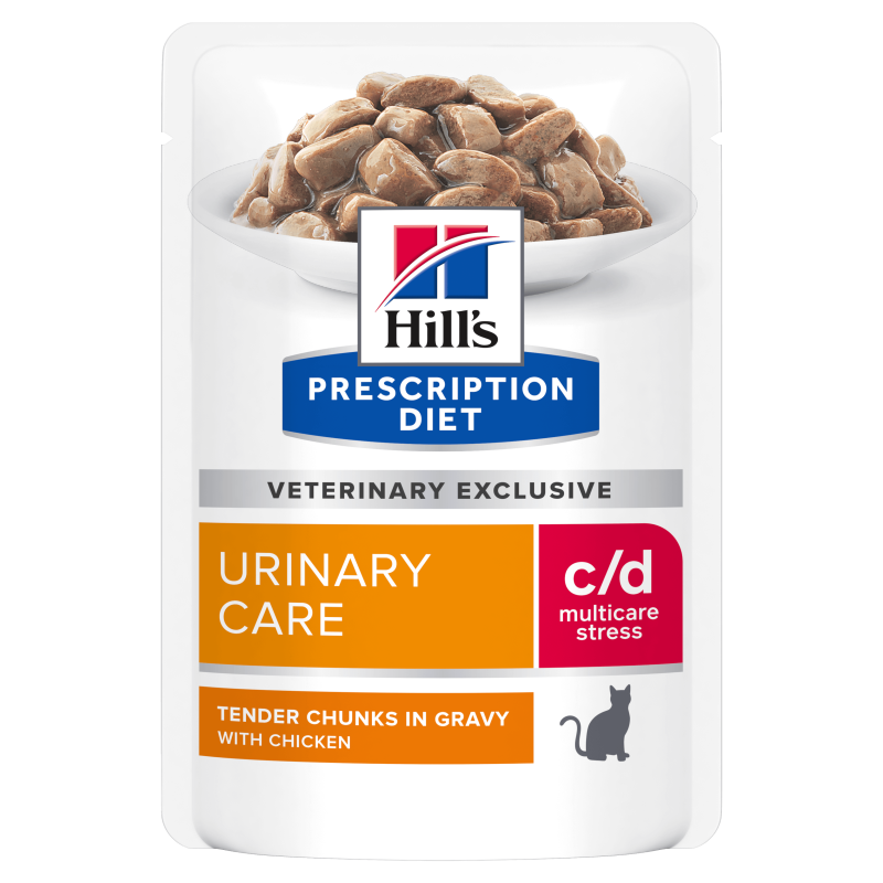 Hill's Prescription Diet c/d Stress για Γάτες με Σολομό 12/85g Φακελάκι