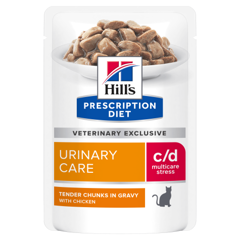 Hill's Prescription Diet c/d Stress για Γάτες με Σολομό 12/85g Φακελάκι