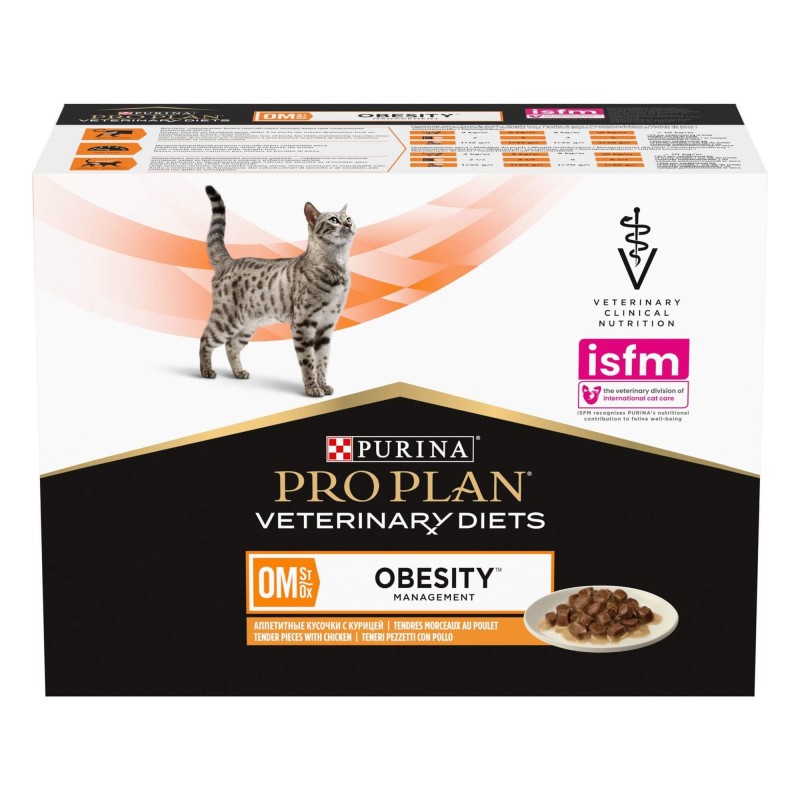 Pro Plan Feline Veterinary Diets OM St/Ox Obesity Management with Chicken 10x85gr Pro Plan Feline Veterinary Diets OM St/Ox Obesity Management with Chicken 10x85gr