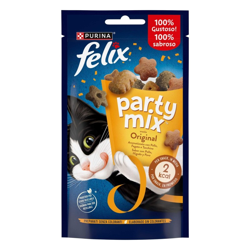 Felix Party Mix Original with Chicken and turkey 60gr Felix Party Mix Original with Chicken and turkey 60gr