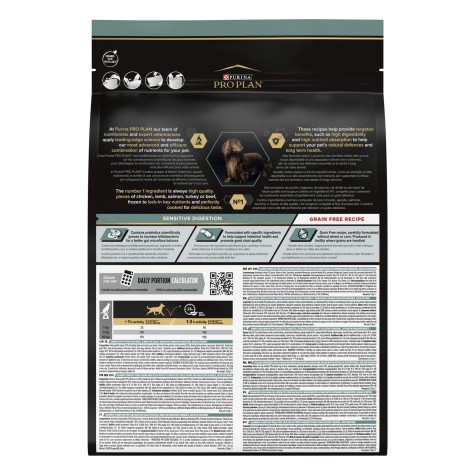 Pro Plan Dog Small & Mini Adult Grain Free Sensitive Digestion με Γαλοπουλα 2.5kg