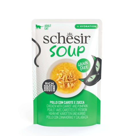Schesir Cat Κοτόπουλο με Κολοκύθα σε σούπα 40gr