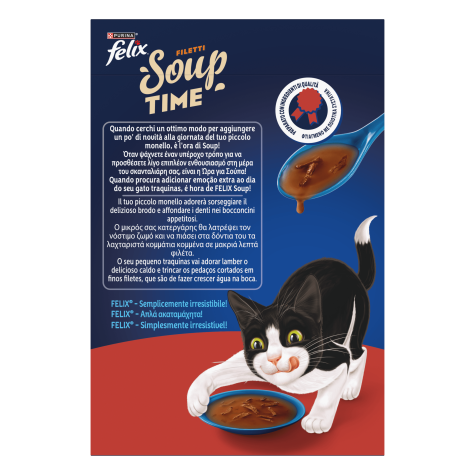 Felix Soups Multipack With Beef Chicken Lamb 6x48g