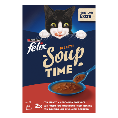 Felix Soups Multipack With Beef Chicken Lamb 6x48g