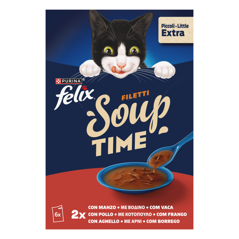 Felix Soups Multipack With Beef Chicken Lamb 6x48g Felix Soups Multipack With Beef Chicken Lamb 6x48g