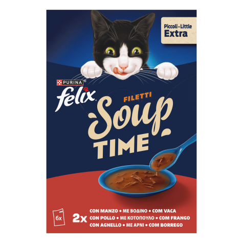 Felix Soups Multipack With Beef Chicken Lamb 6x48g