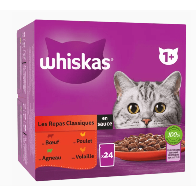 Whiskas Πολυσυσκευασία Φακελάκια σε Ζελέ με Κοτόπουλο, Μοσχάρι 24x85gr Whiskas Πολυσυσκευασία Φακελάκια σε Ζελέ με Κοτόπουλο, Μοσχάρι 24x85gr