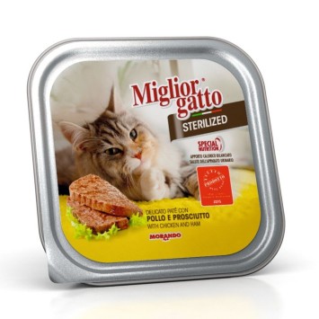 Miglior Gatto Sterilized κεσεδάκι με Κοτόπουλο και Ζαμπόν 100g Miglior Gatto - 1